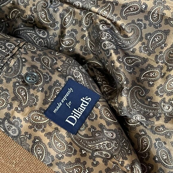 Ralph Lauren Blazer 43L Brown Corduroy Brown with Paisley Lining Really Sharp - Picture 9 of 12